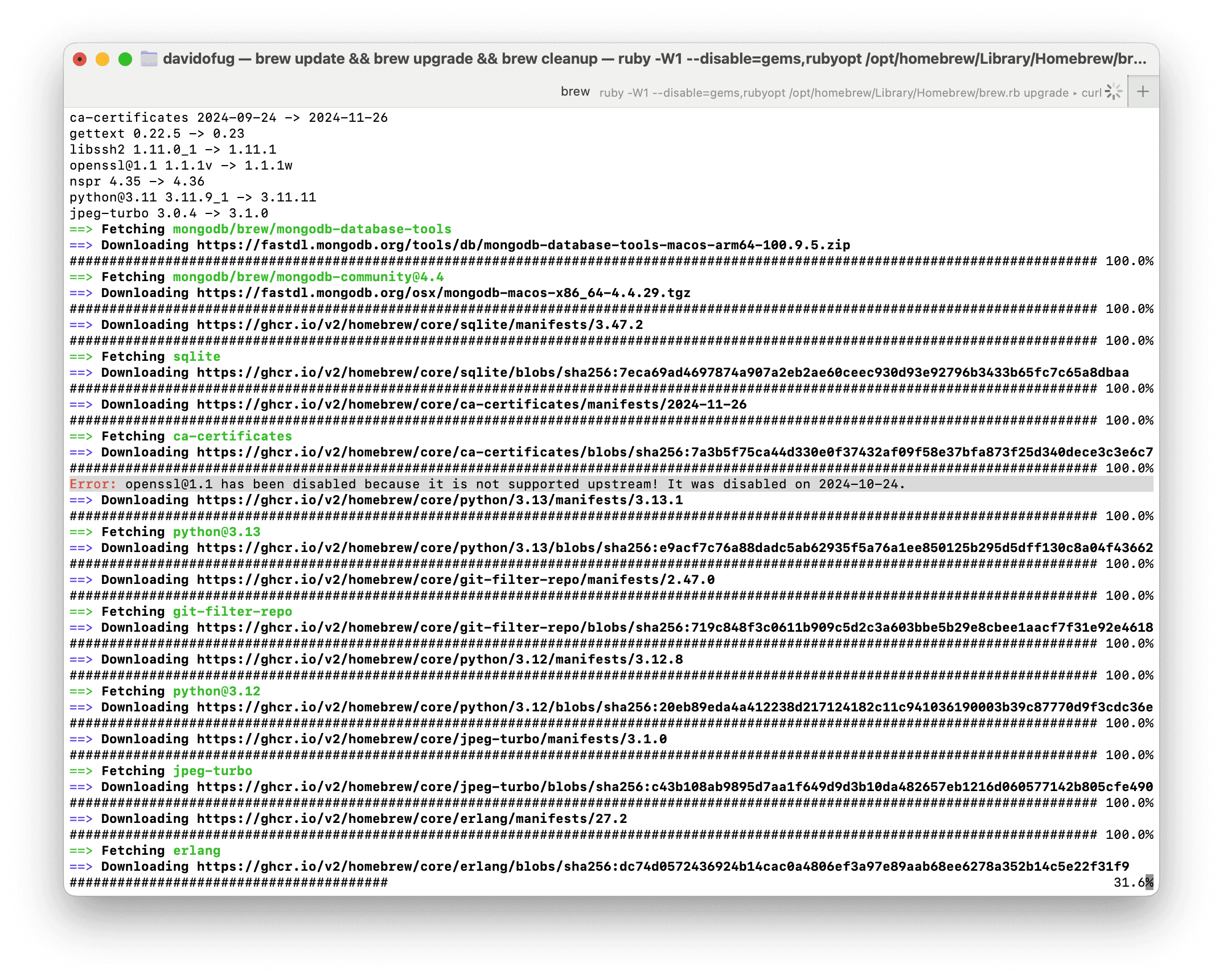 How to update Openssl on MacOS
